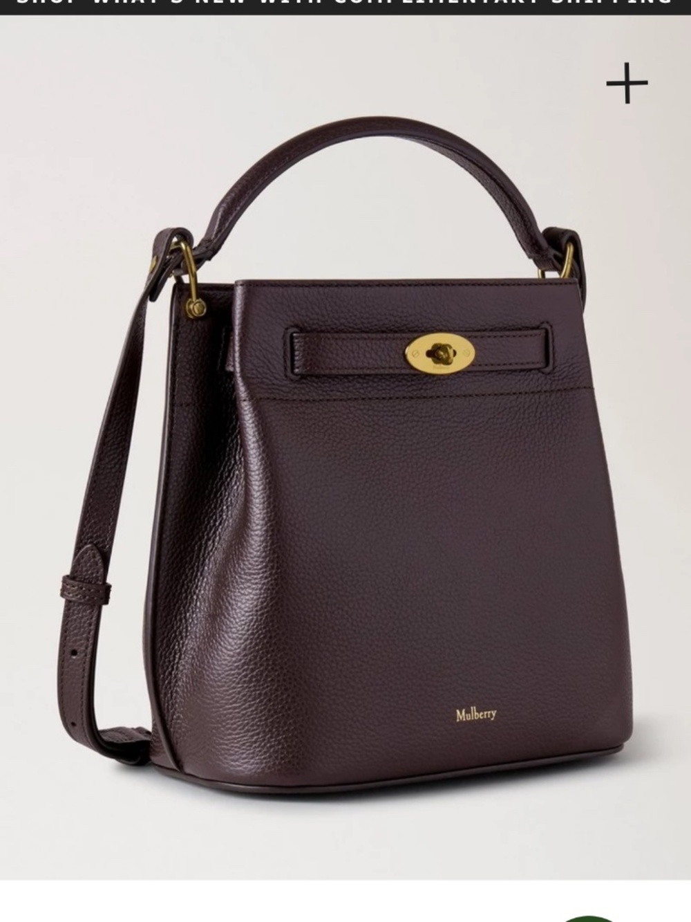 Mulberry Islington Bucket Ebony Small Classic Grain - Picture 2 of 8